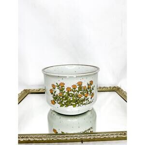Vintage Takahashi Stoneware Flower Pot/Speckled Stoneware/Planter/Takahash